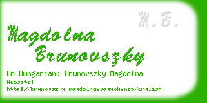 magdolna brunovszky business card